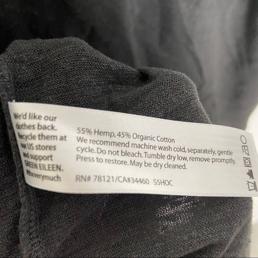 NWT Eileen Fisher Scoop Neck Crop Tee Graphite - Picture 6 of 6